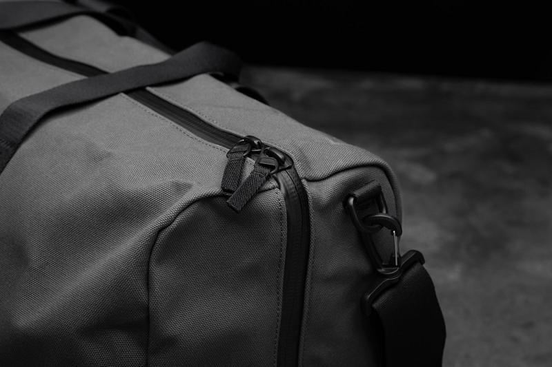 Men's Nobull Waxed Canvas Duffle Bags Dark / Grey | SG O2568K